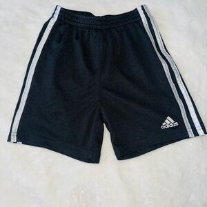 Adidas Black Shorts with White Accents